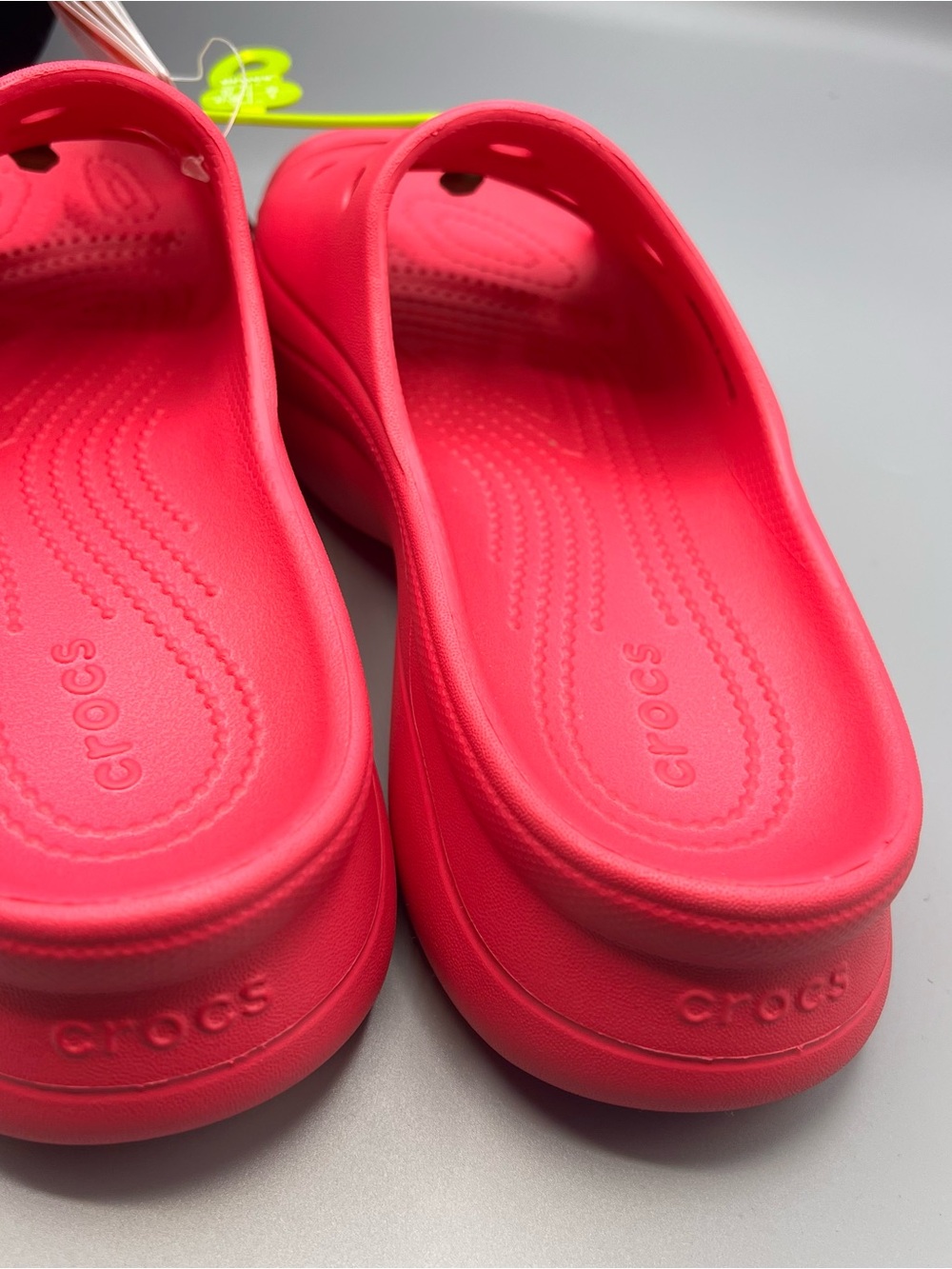 Crocs BAE Slides Slip On Platform Sandals/Slide, DRAGON FRUIT PINK, Sz. 7 NWT - Picture 6 of 9